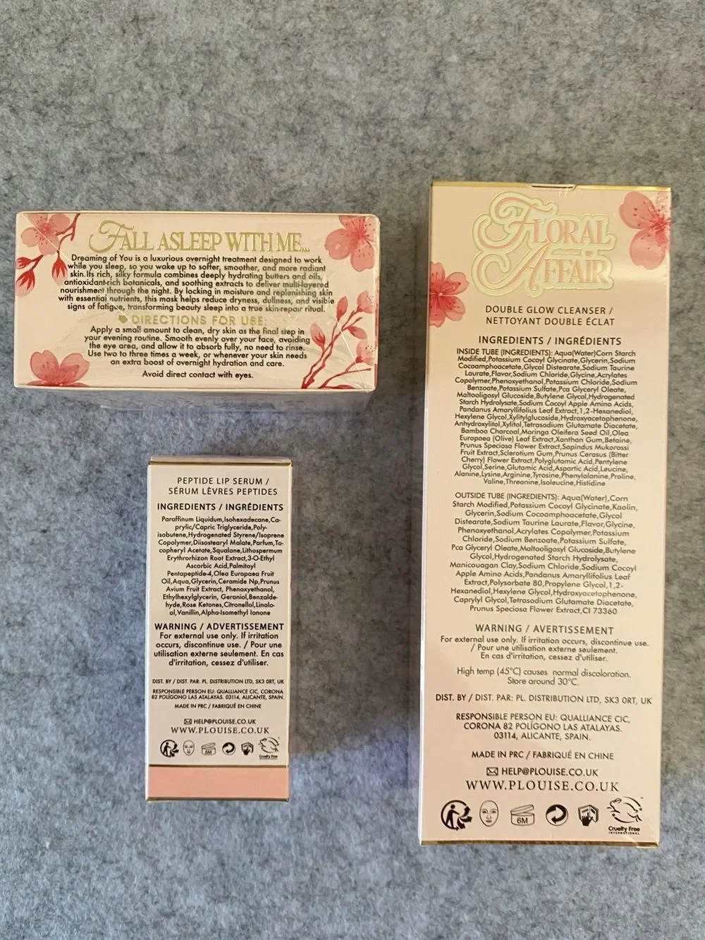 P.Louise Love In Full Bloom Sakura Cherry Blossom Gift Set Tumbler Skincare NIB